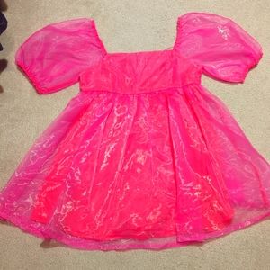 Hot Pink Baby Doll Dress